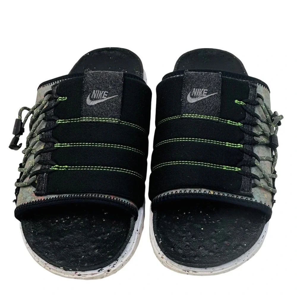 Nike Mens Asuna Crater Slide Sandal Mens Size 12 Black DJ4629-002 Speckled